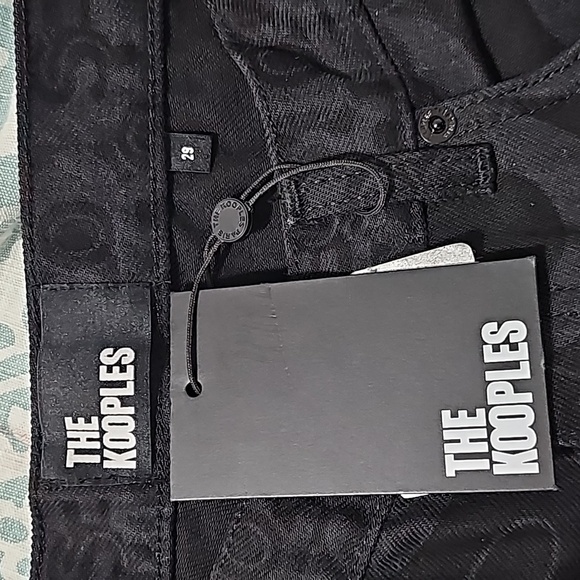 The Kooples Men's Straight-Cut Allover Logo-Print Jeans Size 29 Black - Picture 9 of 9